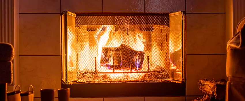 Mendota Hearth Landscape Fireplace Installation in Towson, Maryland